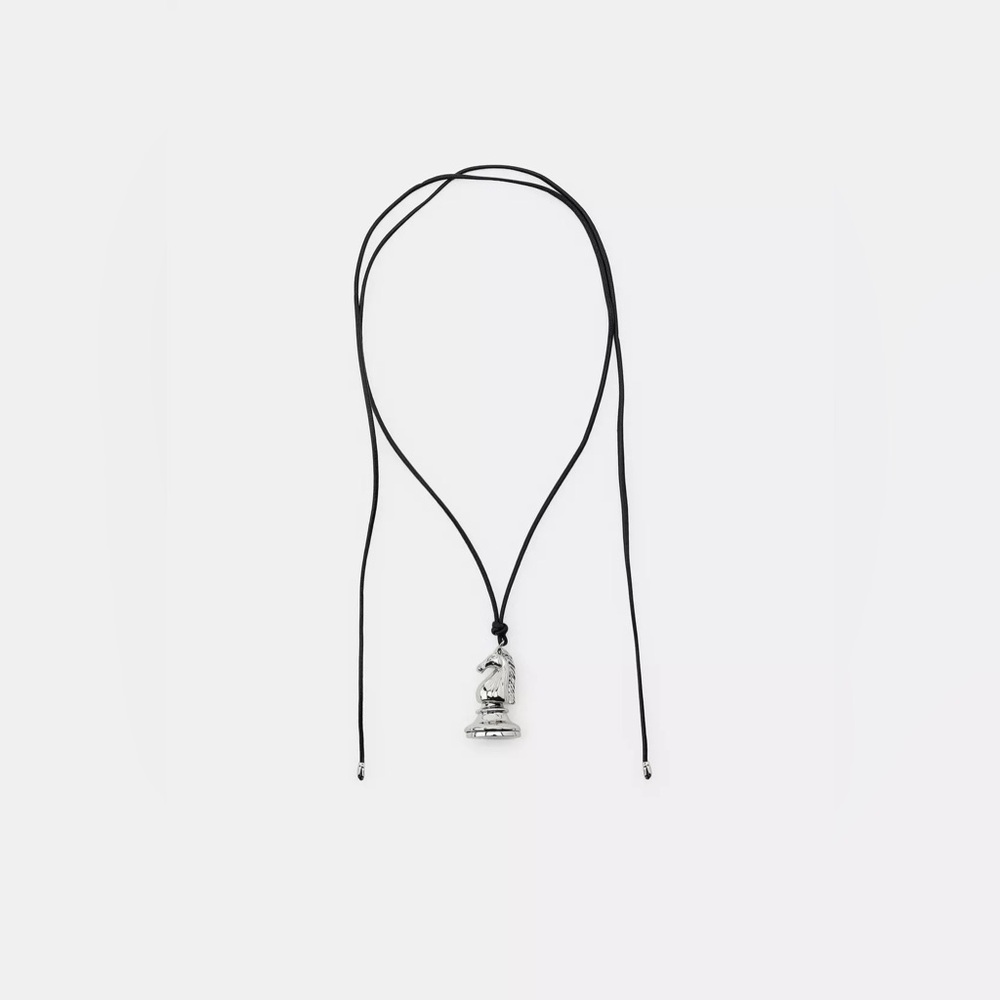 ZARA CHESS PIECE CORD NECKLACE
